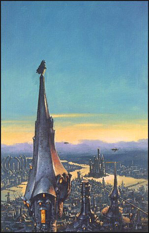 The Spike of Perdido Street Station, looking at the Houses of Parliament on Strack Island